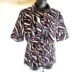 Animal Print Fancy Blouse NWT 🦓💗